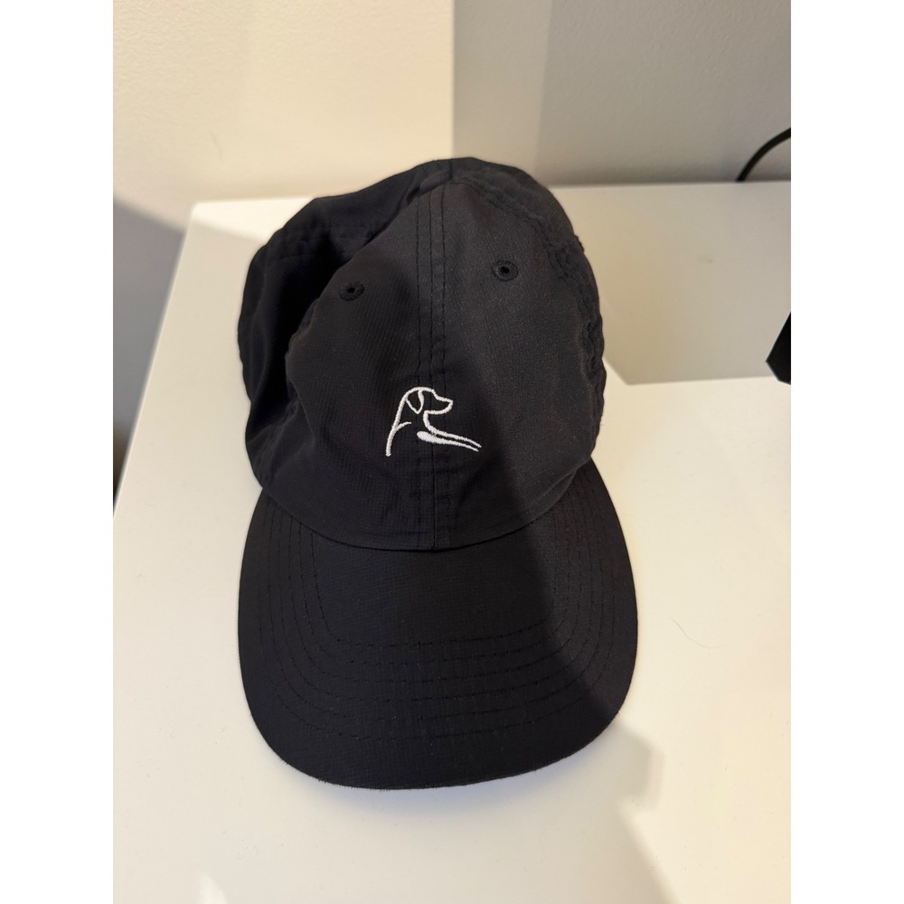Rhoback Performance Hat Mens OSFM Black Embroidered Dog Logo Adjustable Cap